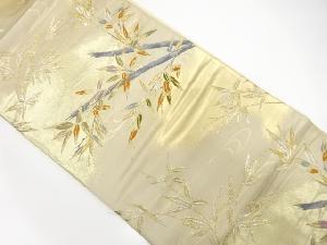 アンティーク　流水に竹笹模様織出し袋帯（材料）